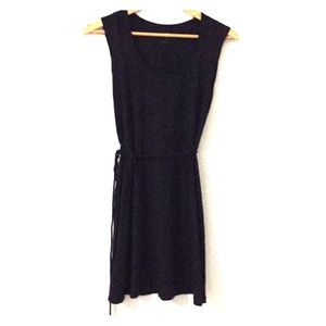 3/$20 Black cotton dress with rope tie.